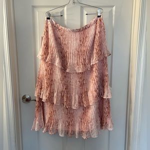 Rachel Parcell Pink Tiered Skirt